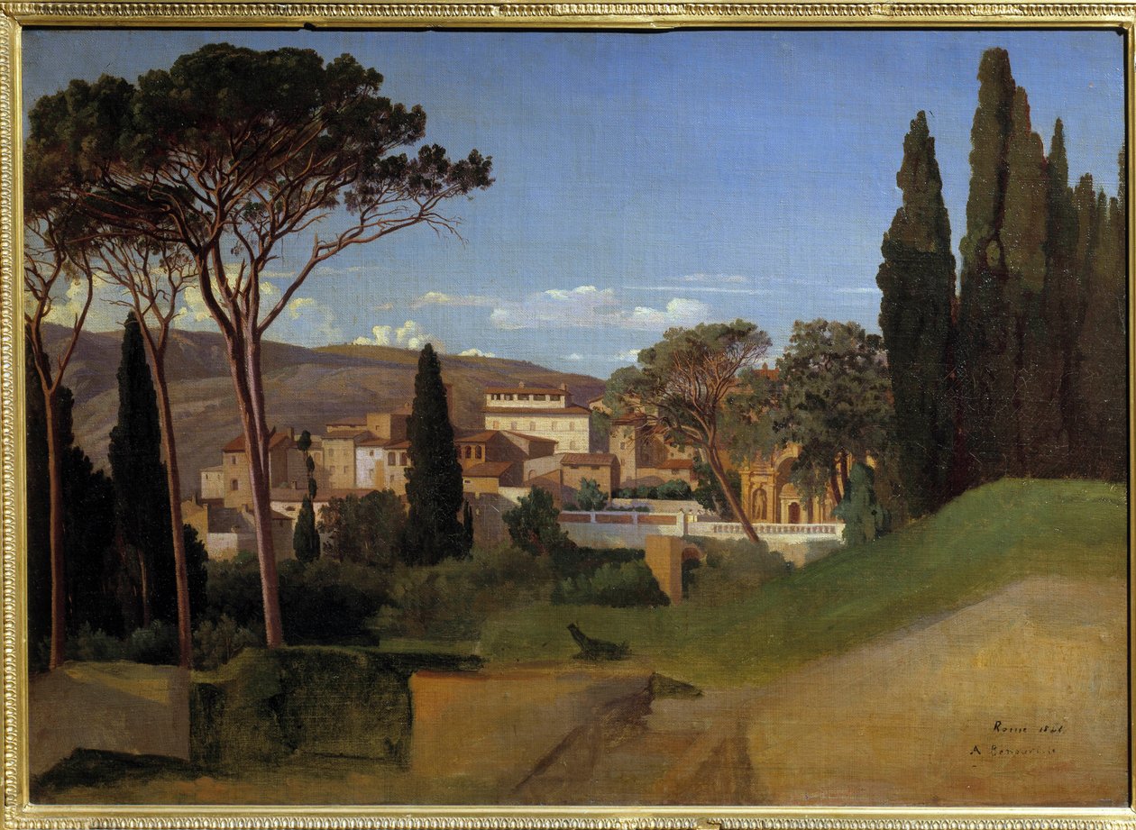 Näkymä roomalaisesta huvilasta Achilles J. Benouvillen (1815-1891) maalaus 1844 su. 0,51 x 0,72 m Pariisi, musee d