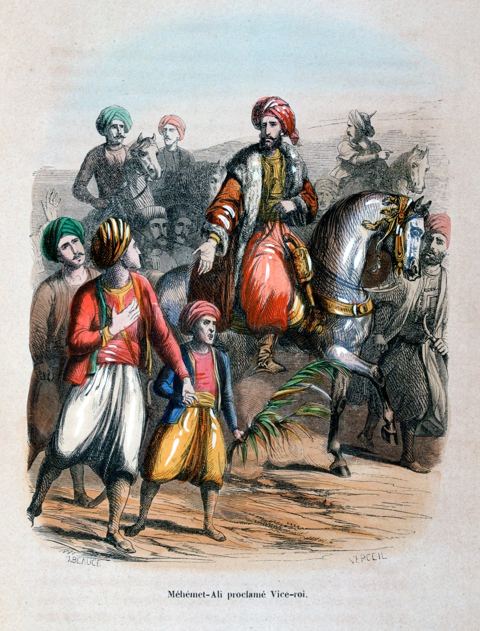 Mehmet Ali julistettiin varakuninkaaksi, 1805 1847 tekijältä Jean Adolphe Beauce