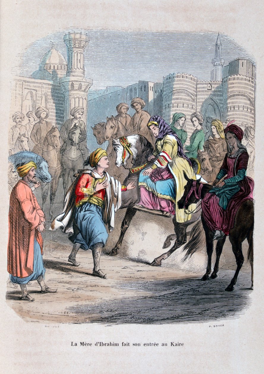 Ibrahim Pashan äiti saapuu Kairoon vuonna 1847 tekijältä Jean Adolphe Beauce