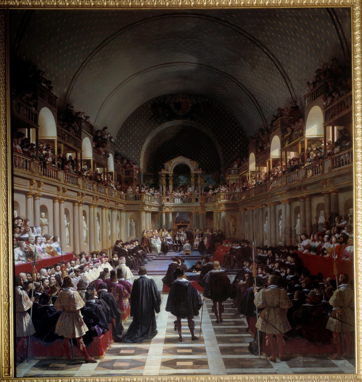 Pariisin osavaltiot 27. lokakuuta 1614 Konventti pidettiin Louvressa, kuningas Ludvig XIII johti sitä äitinsä Marie de Medicisin kanssa. Jean Alaux