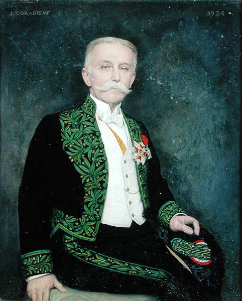 Muotokuva Rene Bazinista (1853-1932) 1924 (öljy kankaalle) tekijältä Jean Alexandre Coraboeuf