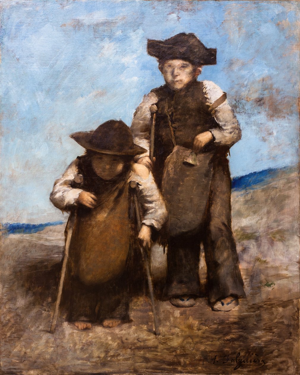 Kääpiöt,matkamuisto Espanjasta,1880 (öljy kankaalle) tekijältä Jean Alexandre Joseph Falguiere