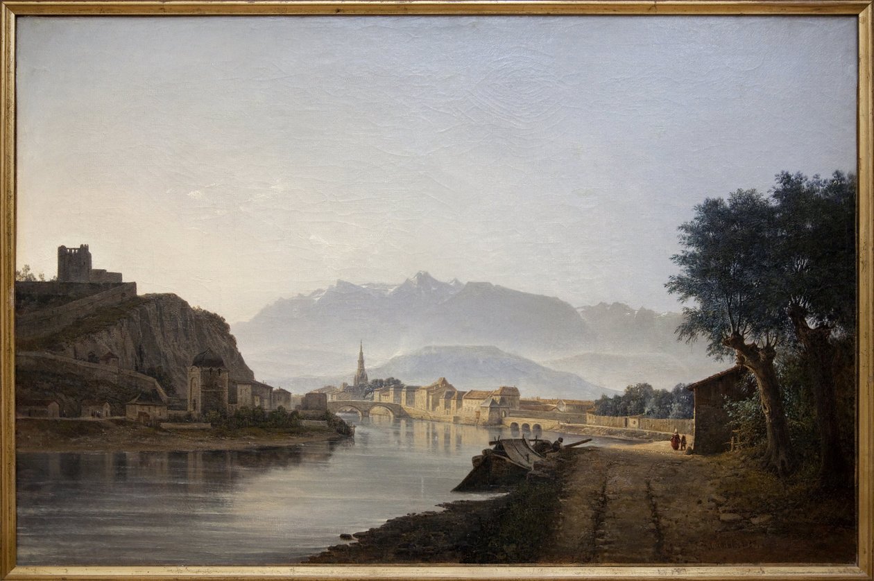 Vista de Grenoble des del Quai de la Graille, Pintura a l