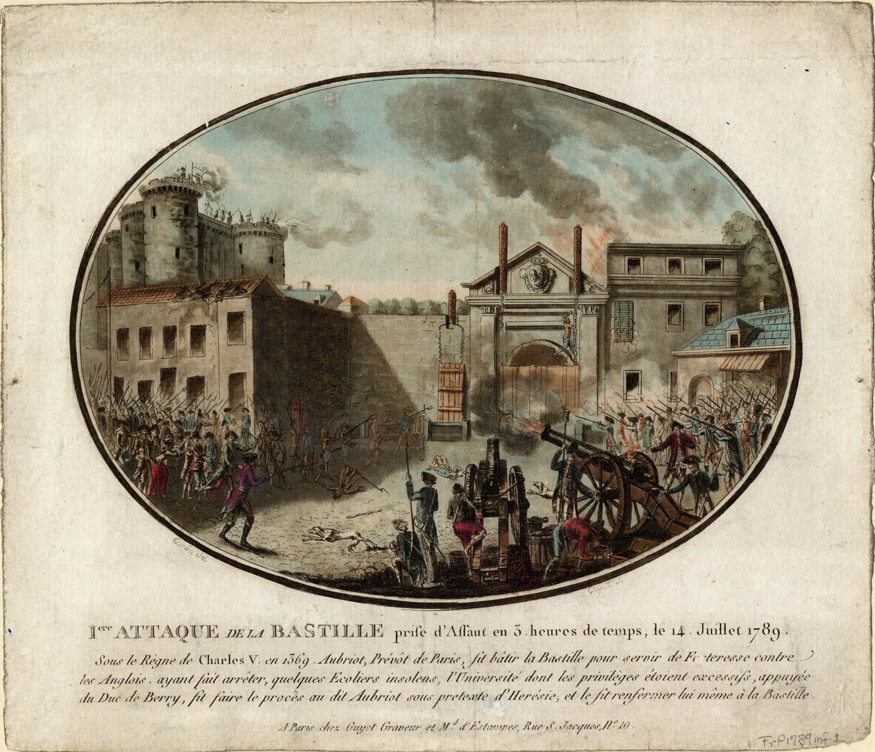 Bastillen myrsky 14. heinäkuuta 1789 1789 tekijältä Jean Alexis Cornu