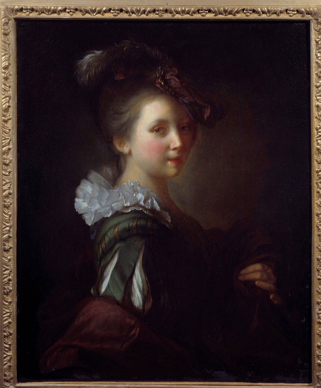 Jean Alexis Grimoun (1680-1740) naisen muotokuva 1700-luvun Toulouse, Musee des Augustins tekijältä Jean Alexis Grimou