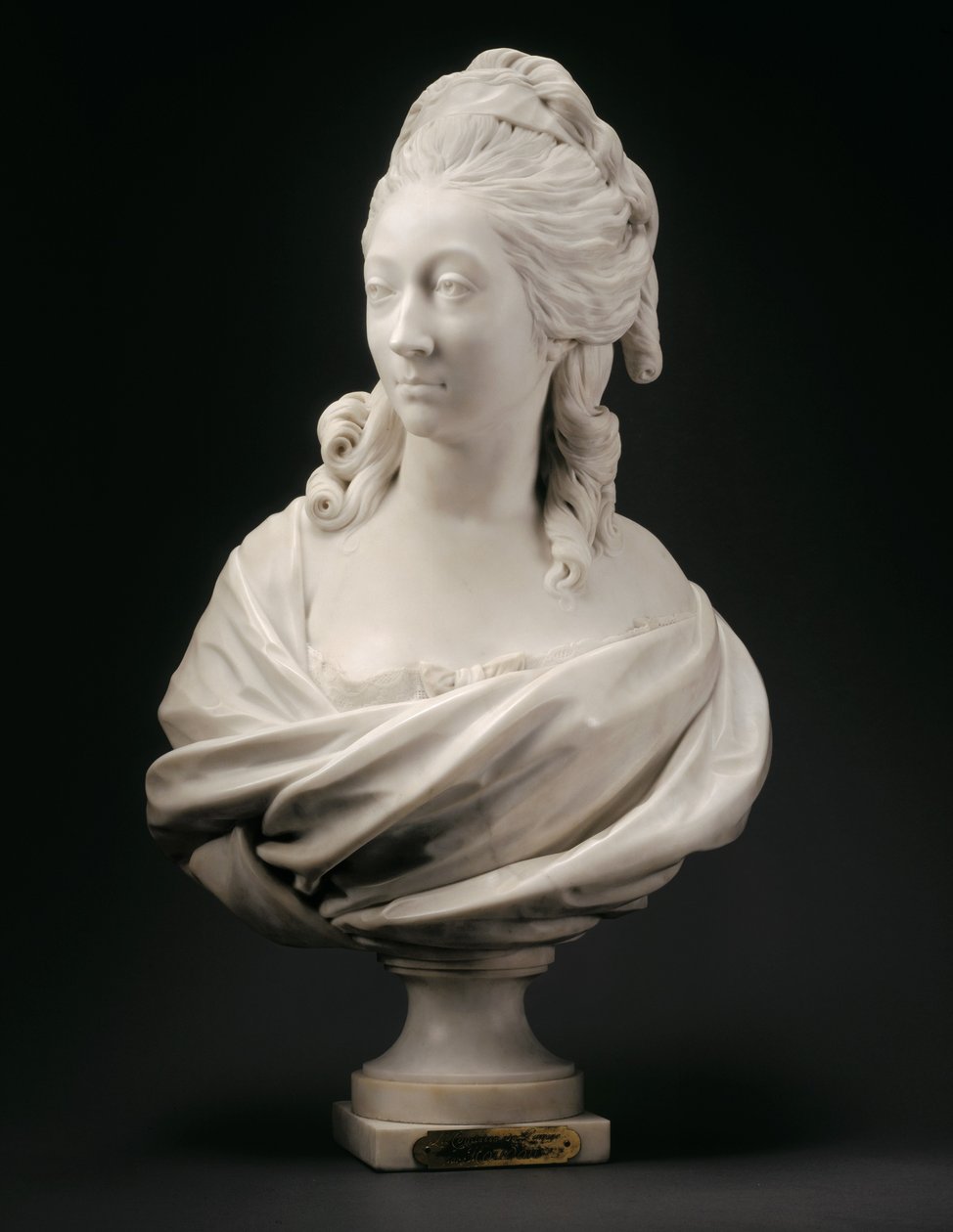 Pangen kreivitär Anne-Marie-Louise Thomas de Domangeville de Sérillyn rintakuva, 1780 tekijältä Jean Antoine Houdon