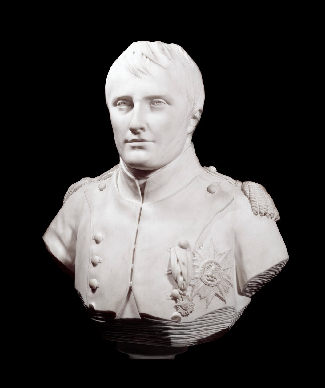Keisari Napoleon I:n (1769-1821) rintakuva Jean Antoine Houdonin (1741-1828) veistos 1808 Versailles, Musee du chateau tekijältä Jean Antoine Houdon