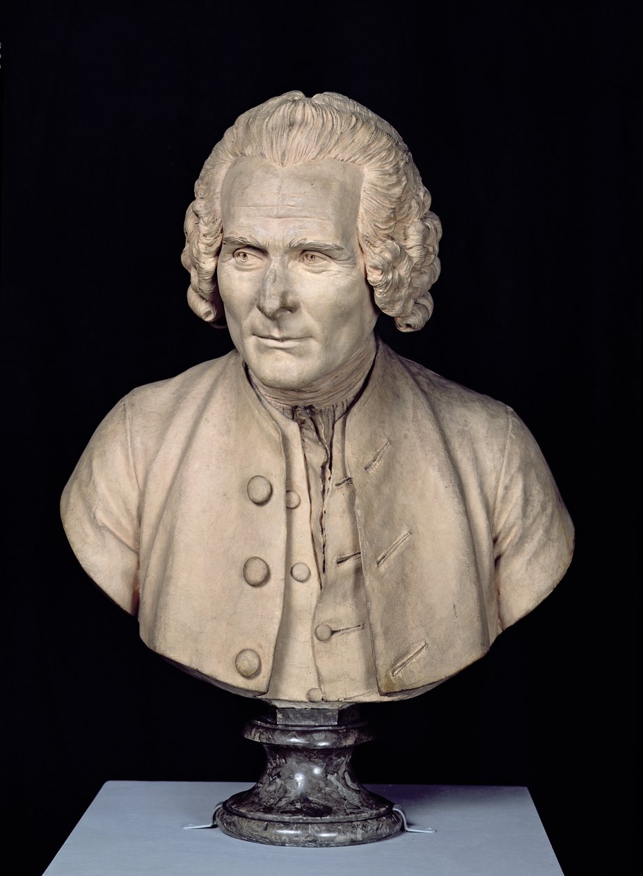 Jean Jacques Rousseaun (1712-78) rintakuva (terrakotta) tekijältä Jean Antoine Houdon