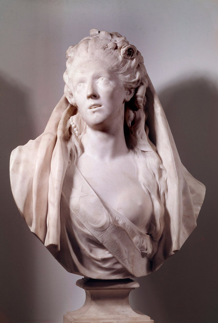 Sophie Arnouldin (1740-1802) laulajan rintakuva, jota edustaa Jean Antoine Houdon (1741-1828) Iphigenie Sculpture, 1775 Pariisi, Musee du Louvre tekijältä Jean Antoine Houdon