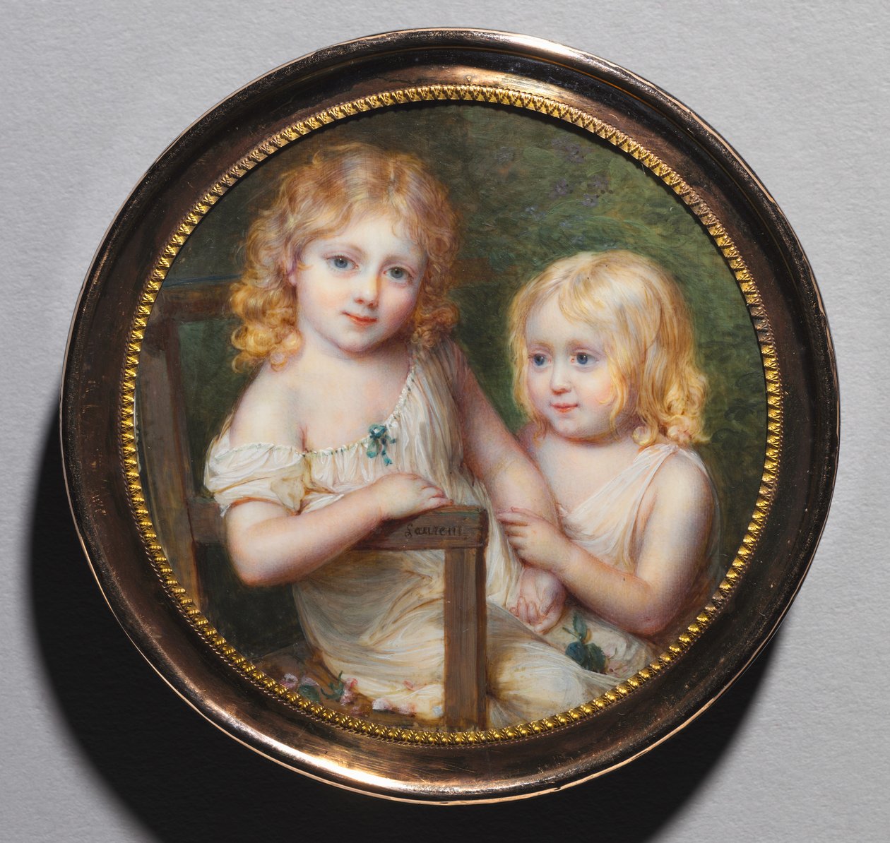 Muotokuva taiteilijoiden lapsista Emma ja Paul, n. 1795. tekijältä Jean Antoine Laurent