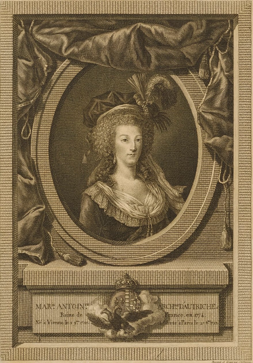 Marie Antoinette, Itävallan herttuatar tekijältä Jean Antoine Pierron