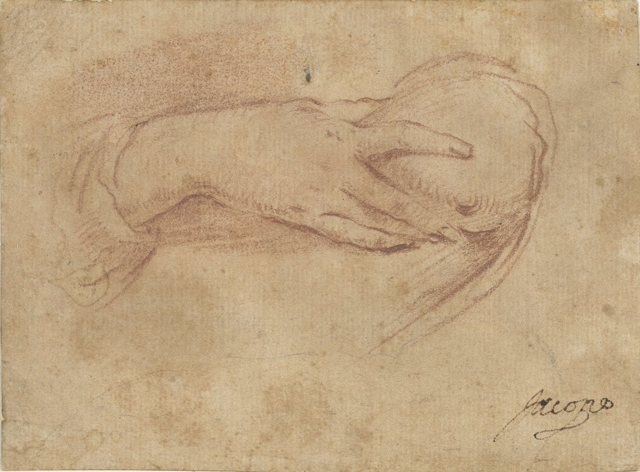 Käsi rinnassa tekijältä Jean Antoine Watteau (rejected attribution)