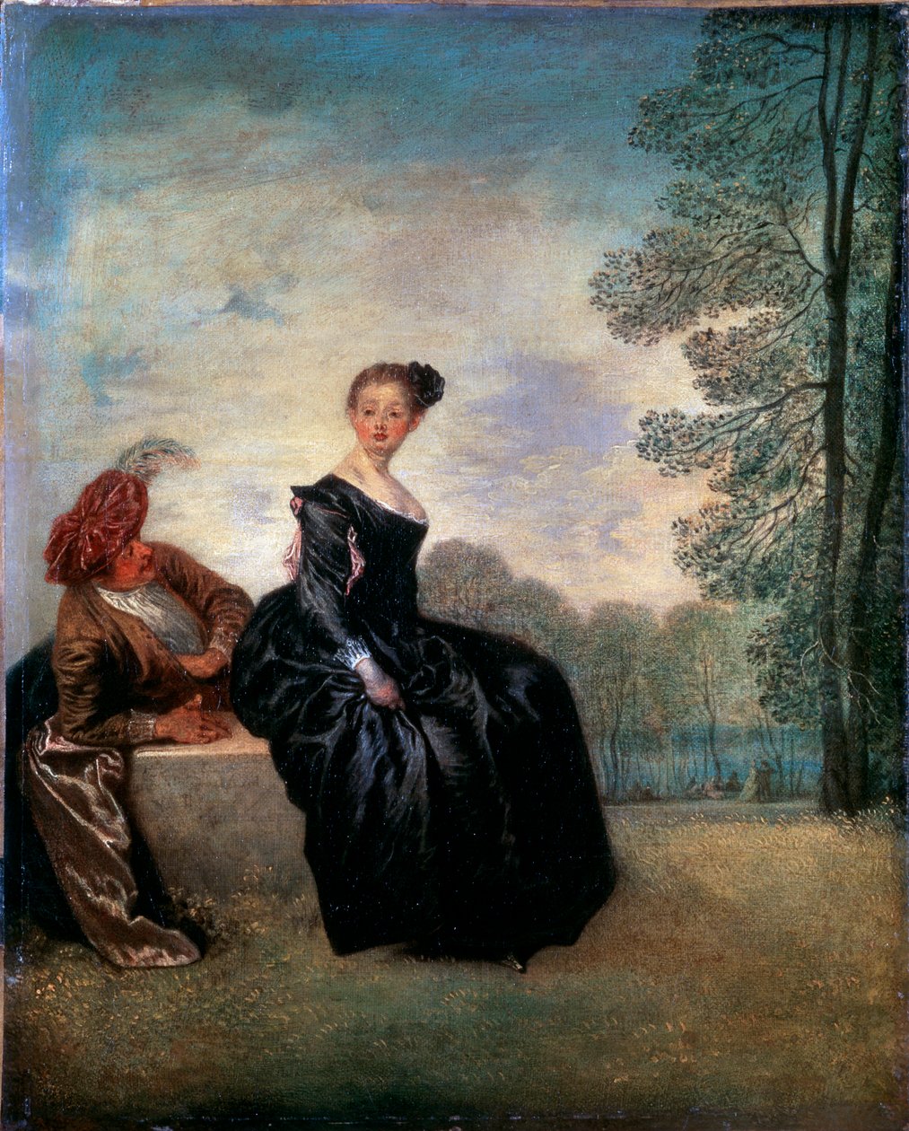 Oikukas nainen La Boudeuse, 1718. tekijältä Jean Antoine Watteau