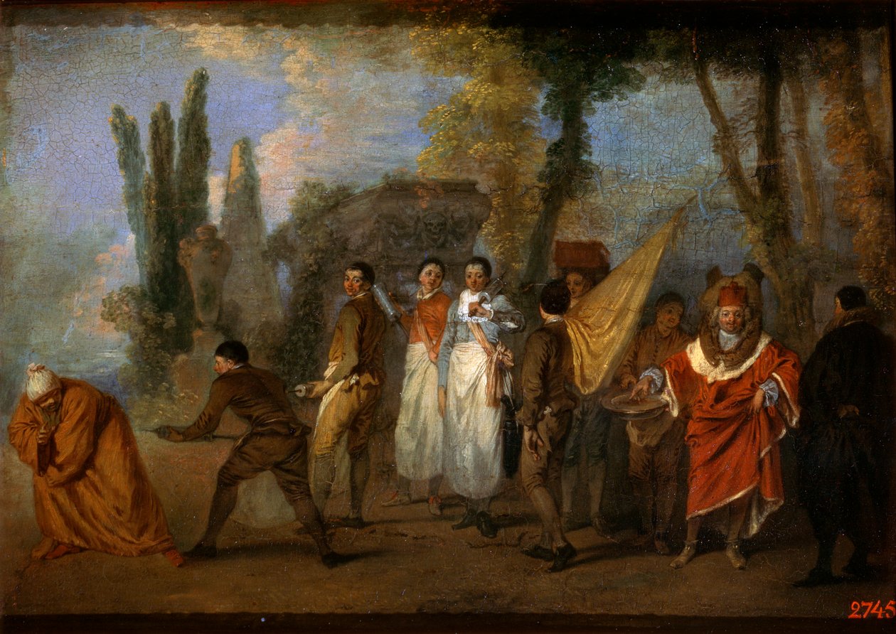 Satire on Physicians, c1708 tekijältä Jean Antoine Watteau