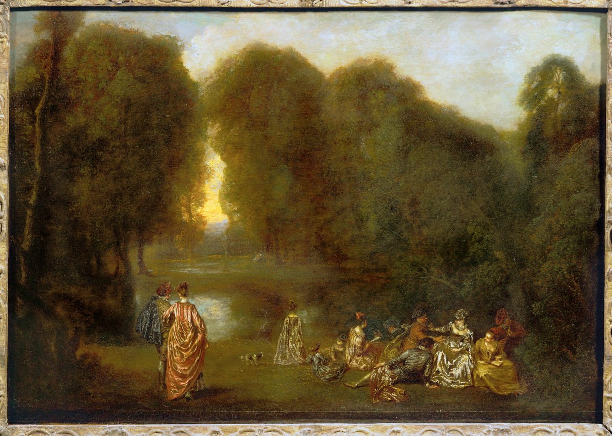 Kootaan puistossa ... tekijältä Jean Antoine Watteau