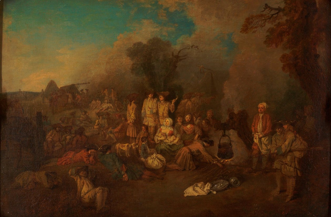 Bivouac tekijältä Jean Antoine Watteau