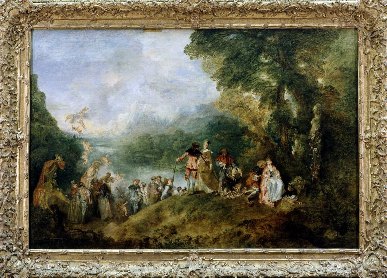 Antoine Watteaun kyytiin pääsy Kytheraan tai pyhiinvaellus Kytheran saarelle tekijältä Jean Antoine Watteau