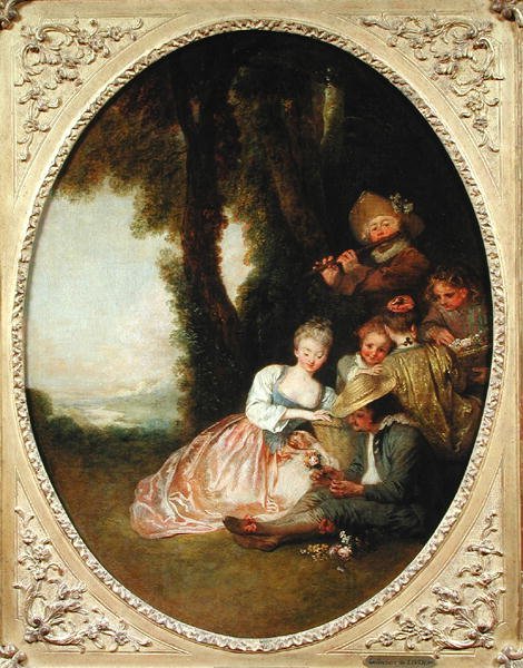 Konsertti Champetre, 1715 tekijältä Jean Antoine Watteau
