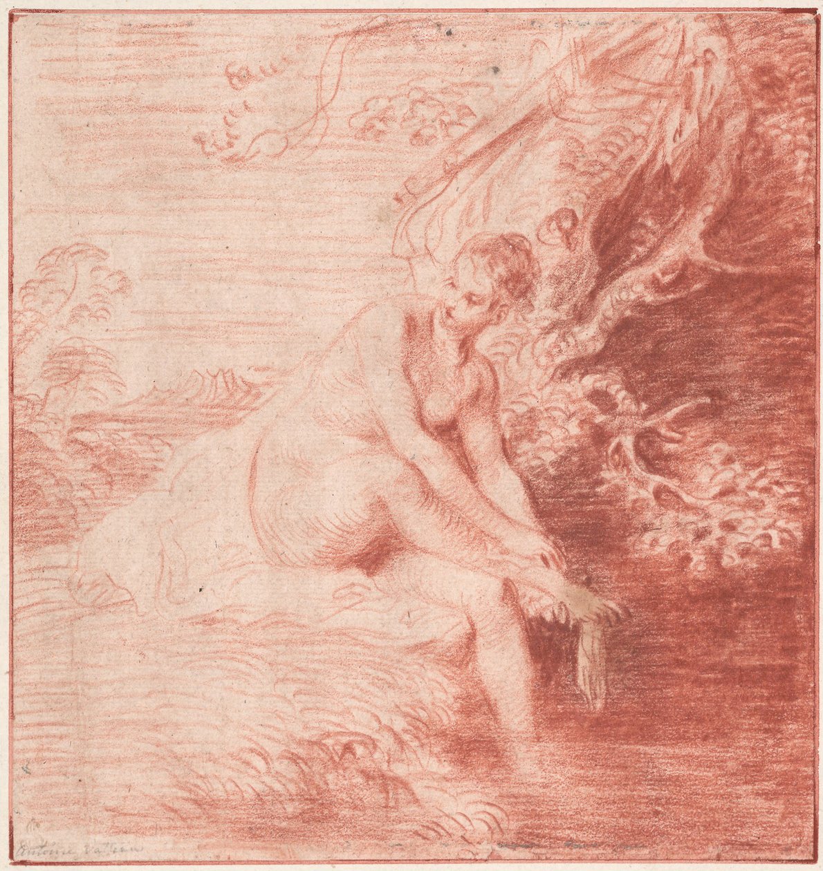 Diana Bathing, c. 1716 tekijältä Jean Antoine Watteau