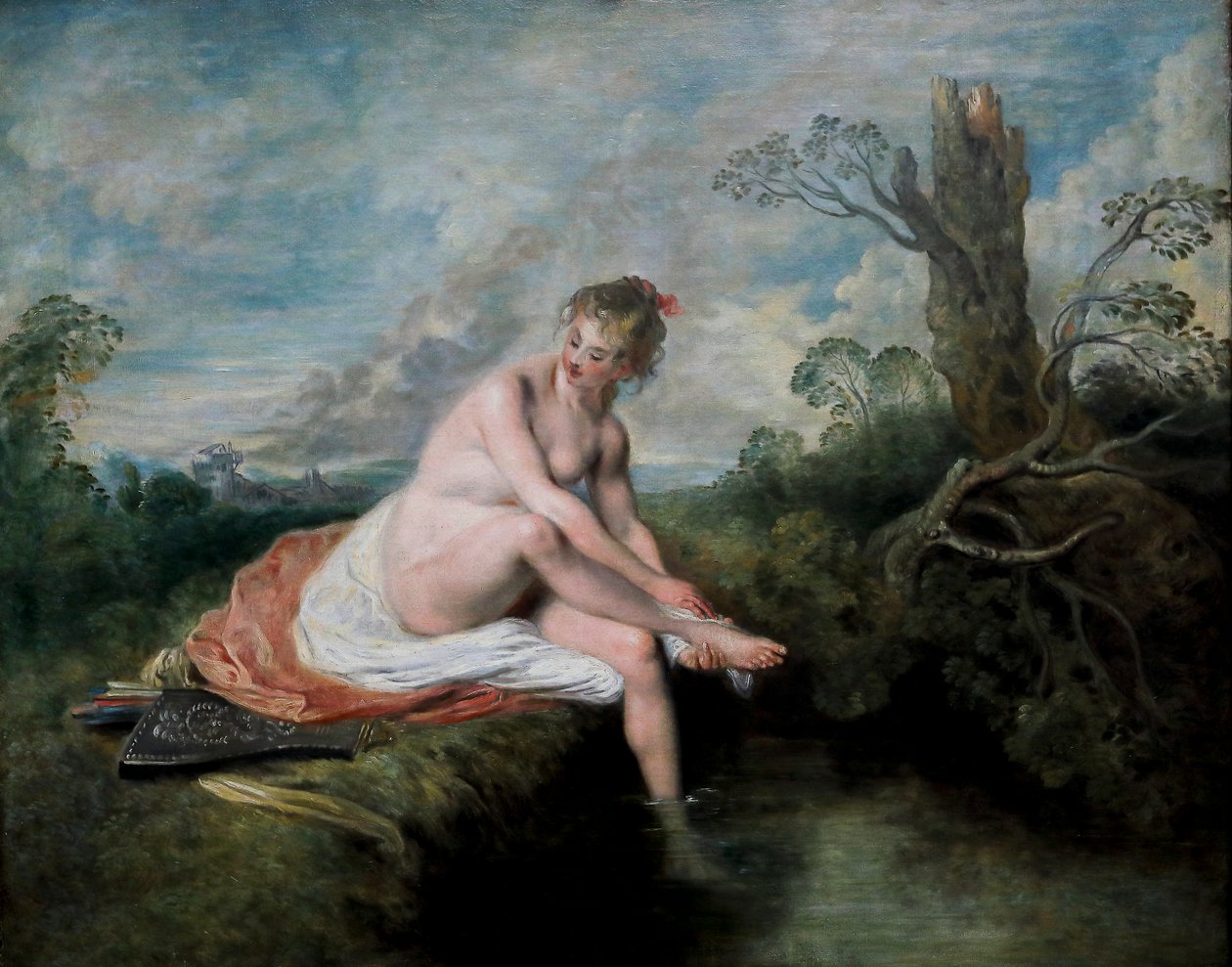 Diana kylpylässään tekijältä Jean Antoine Watteau
