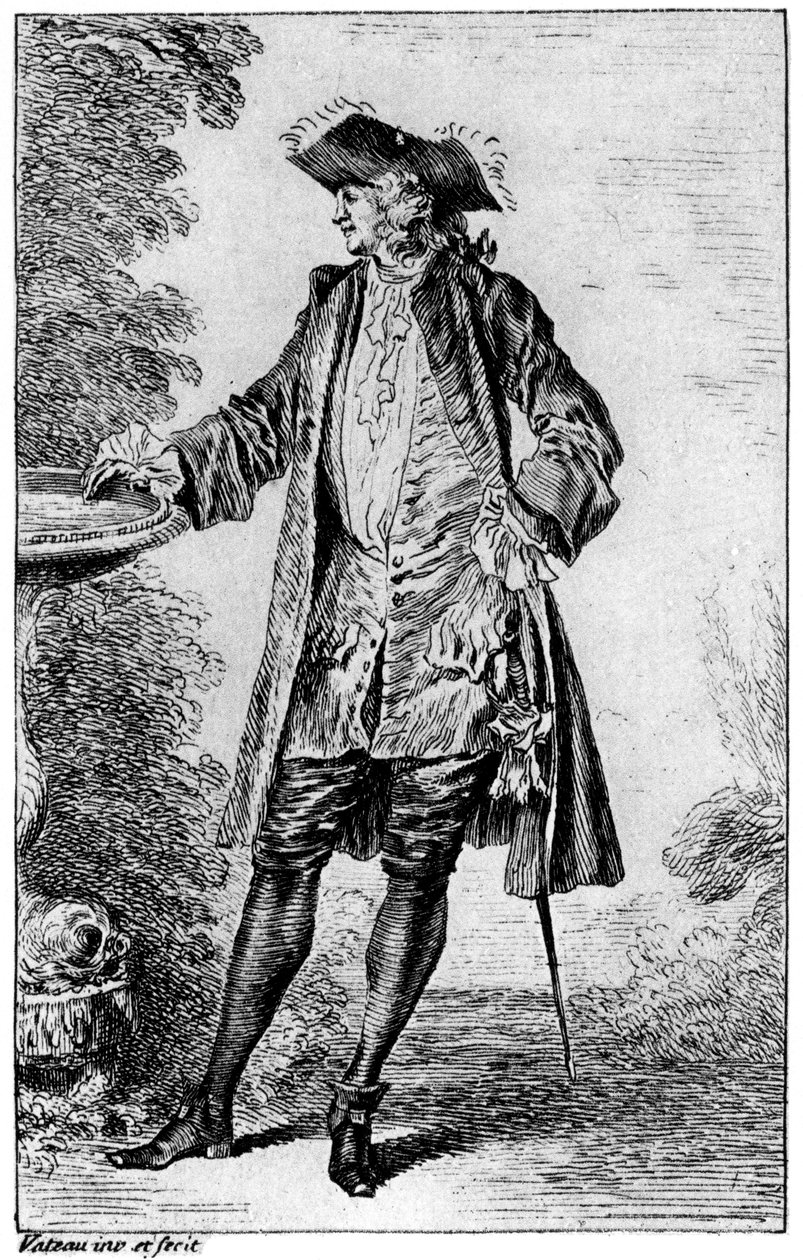 Kuva, c1700-1720, 1924 tekijältä Jean Antoine Watteau