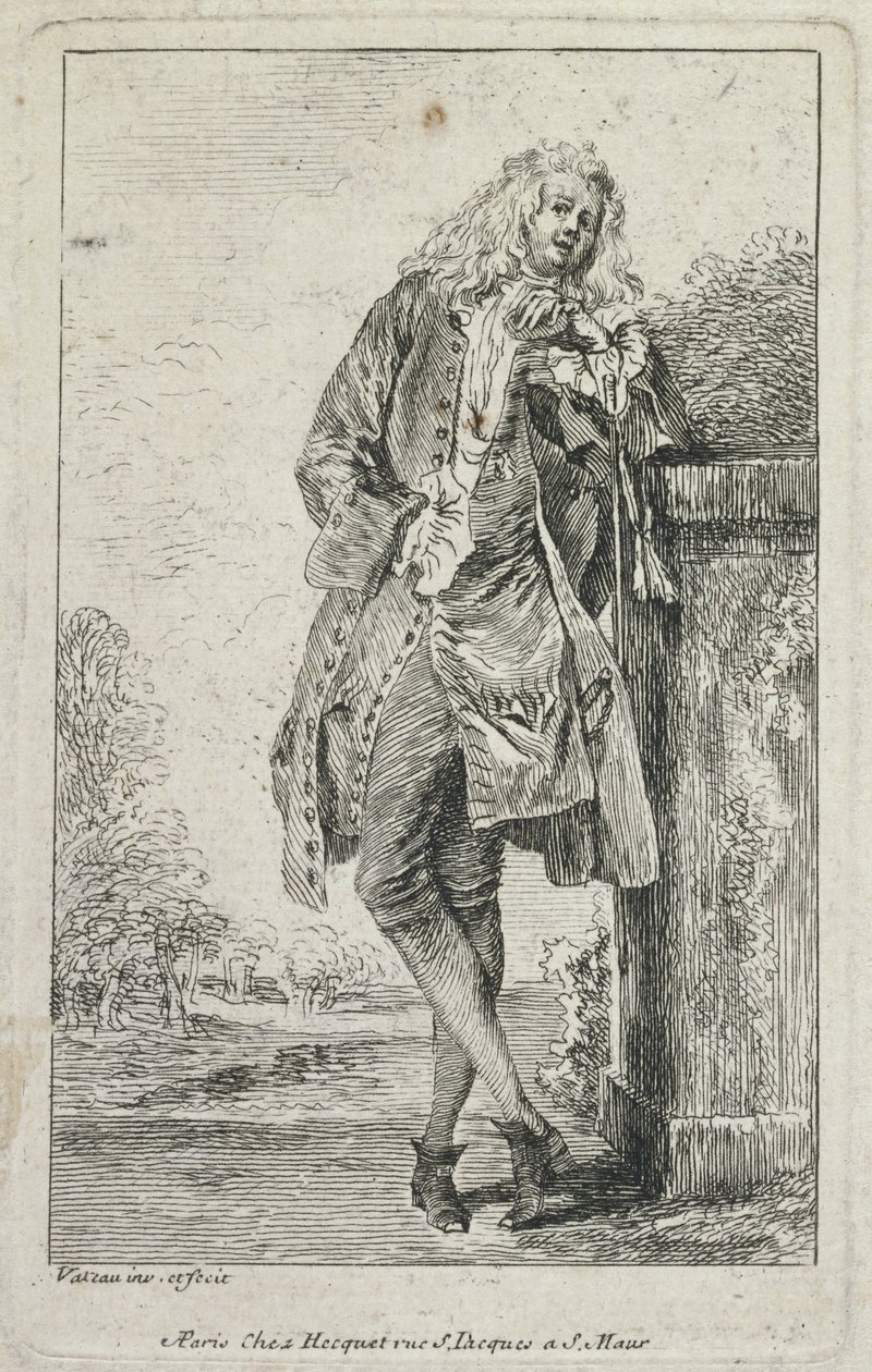 Muotihahmot: Acconde Standing Man tekijältä Jean Antoine Watteau