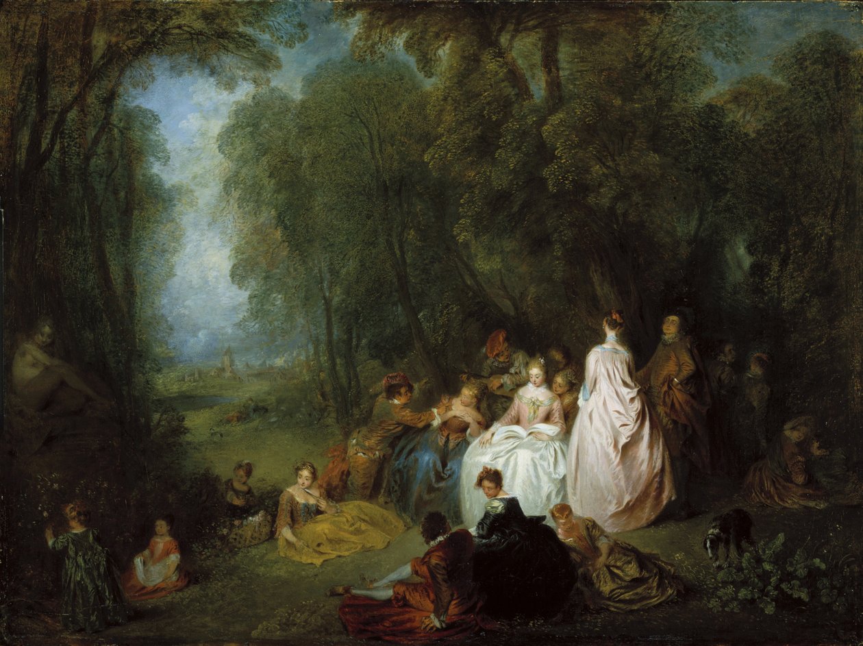 Puutarhajuhlat tekijältä Jean Antoine Watteau