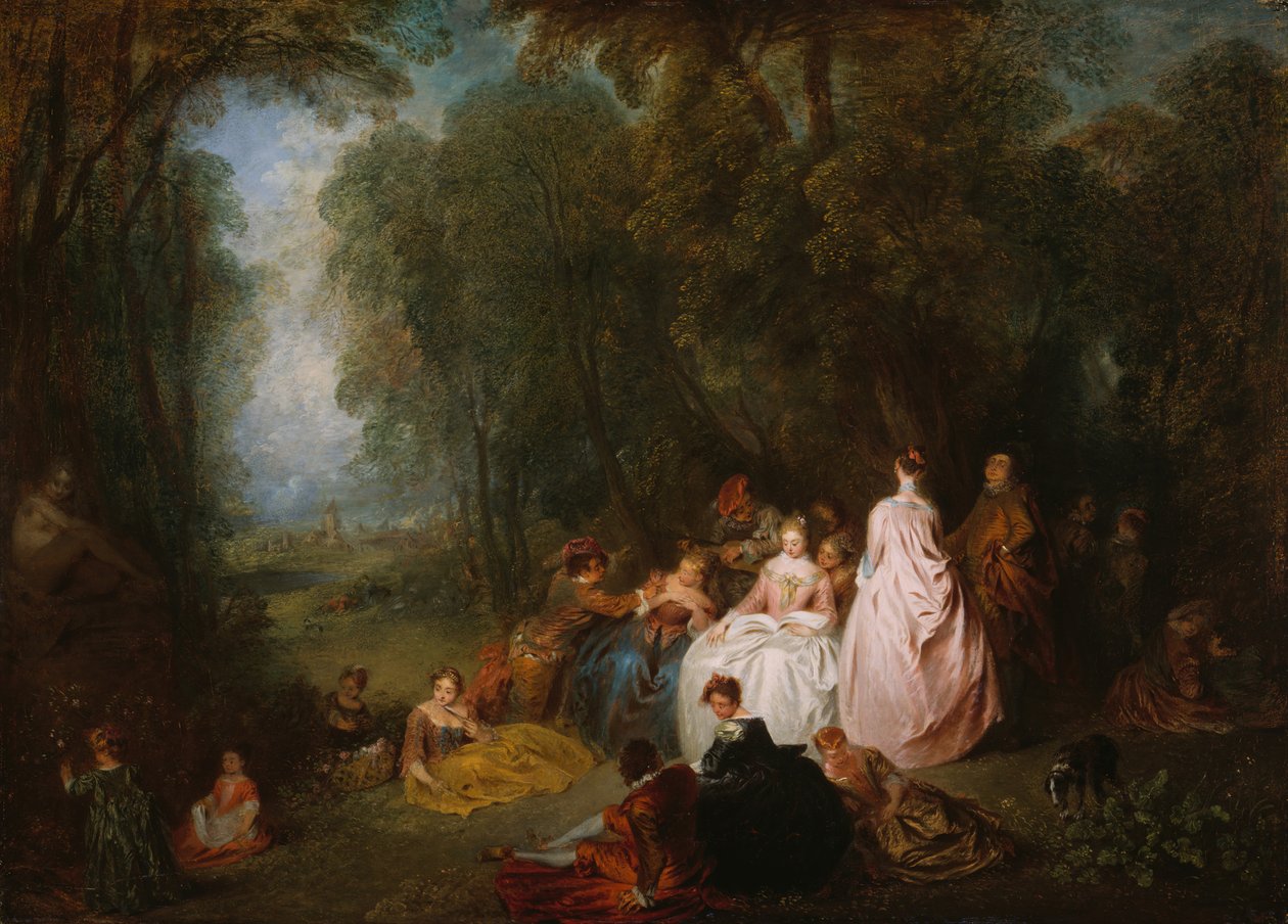 Pastoraalinen kokoontuminen, 171821. tekijältä Jean Antoine Watteau