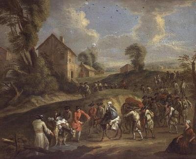 Jalkaväki maaliskuussa tekijältä Jean Antoine Watteau