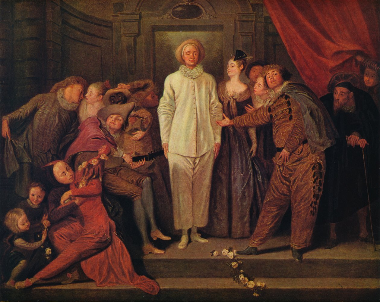 Italialaiset koomikot, 1720 tekijältä Jean Antoine Watteau