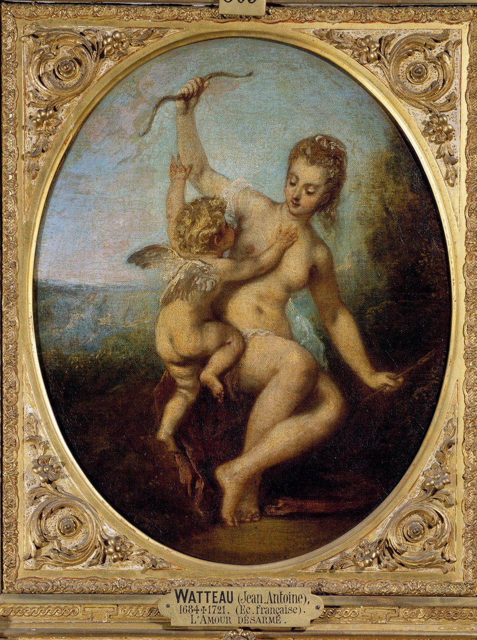 Rakkaus riisuu aseista Jean Antoine Watteaun (1684-1721) maalaus 1700-luku tekijältä Jean Antoine Watteau