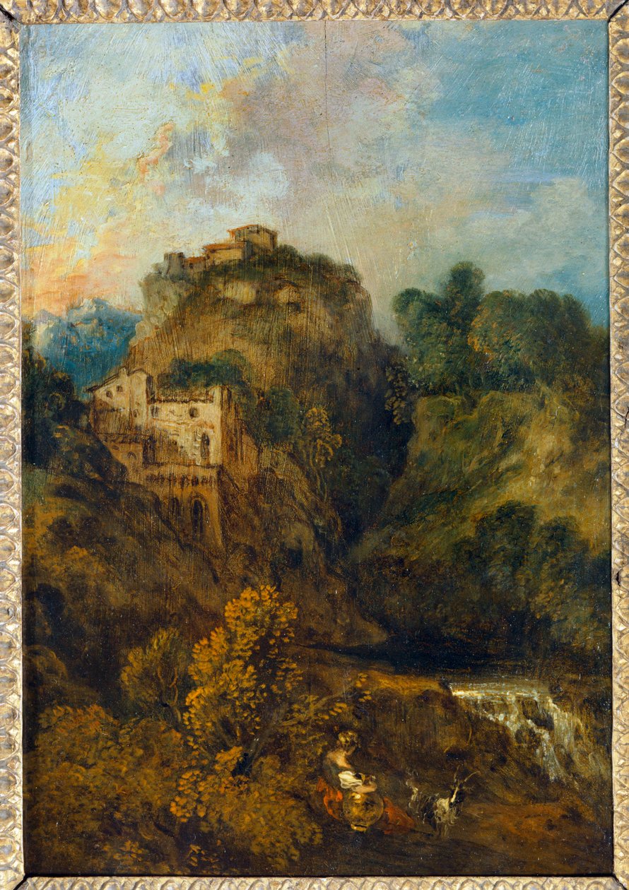 Paysage à la chèvre - Maisema vuohen kanssa ... tekijältä Jean Antoine Watteau