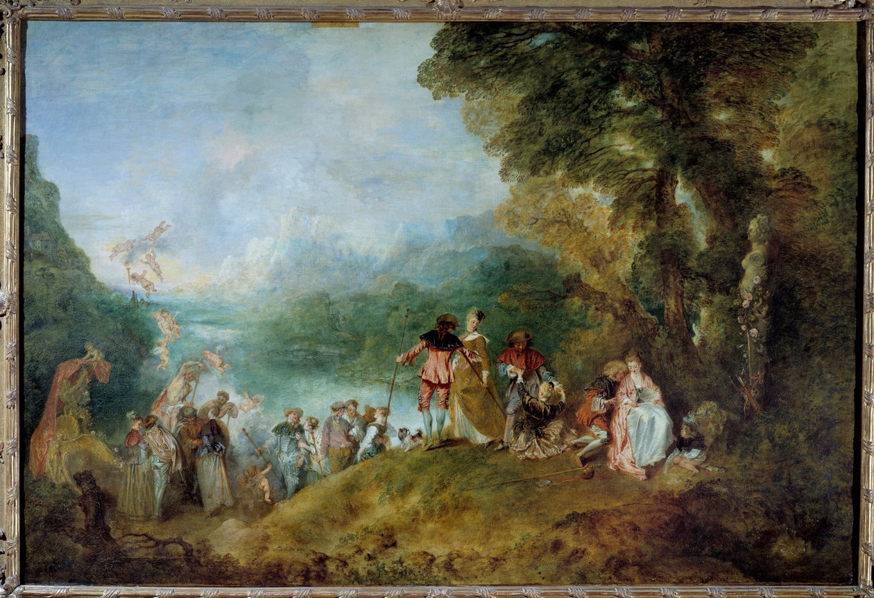 Pyhiinvaellus Cytheran saarelle (Cytheran alukselle) tekijältä Jean Antoine Watteau