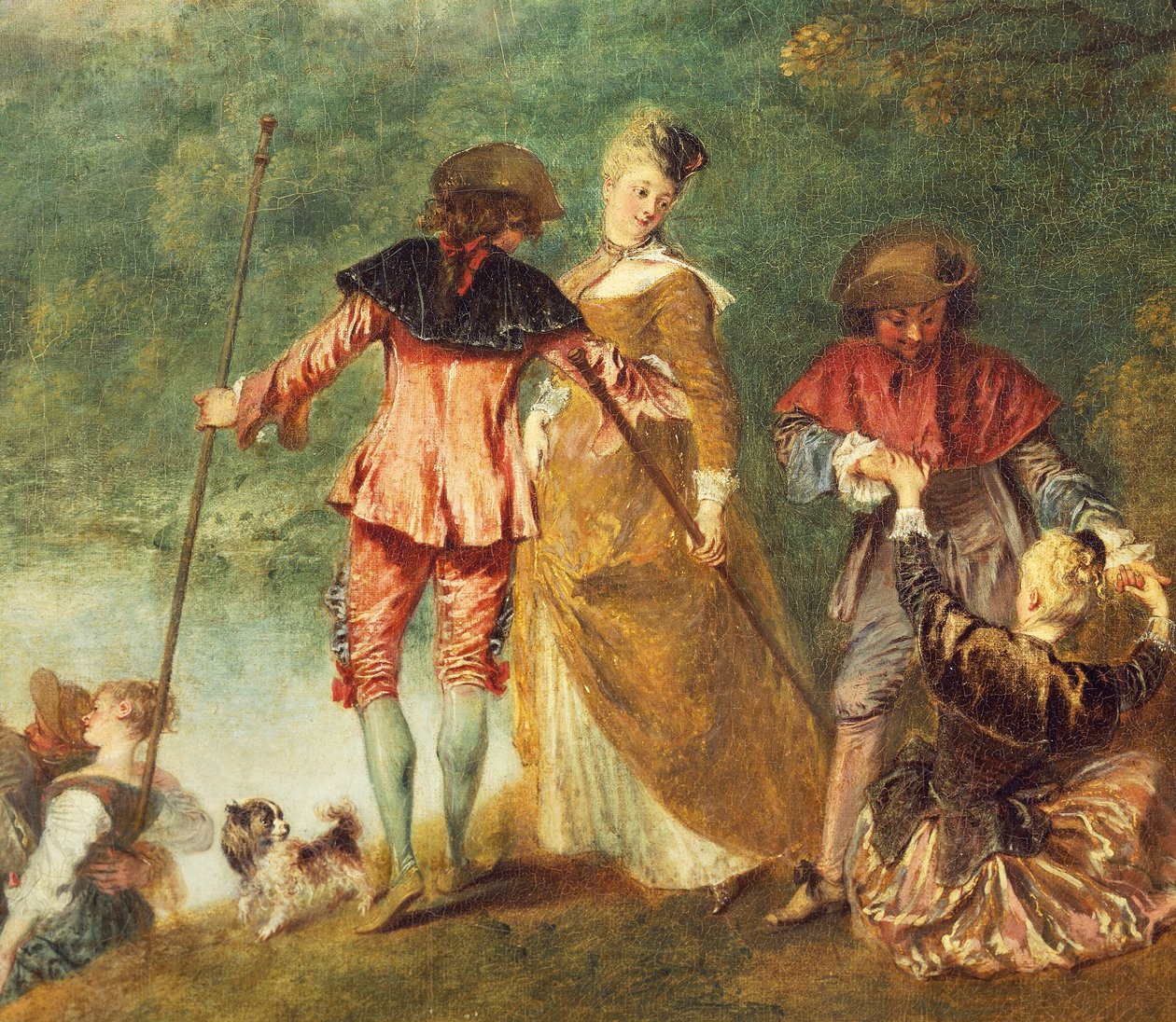 Pyhiinvaellusmatka Cytheran saarelle, joka tunnetaan nimellä Kytheran saarelle saapuminen (Cythere). tekijältä Jean Antoine Watteau