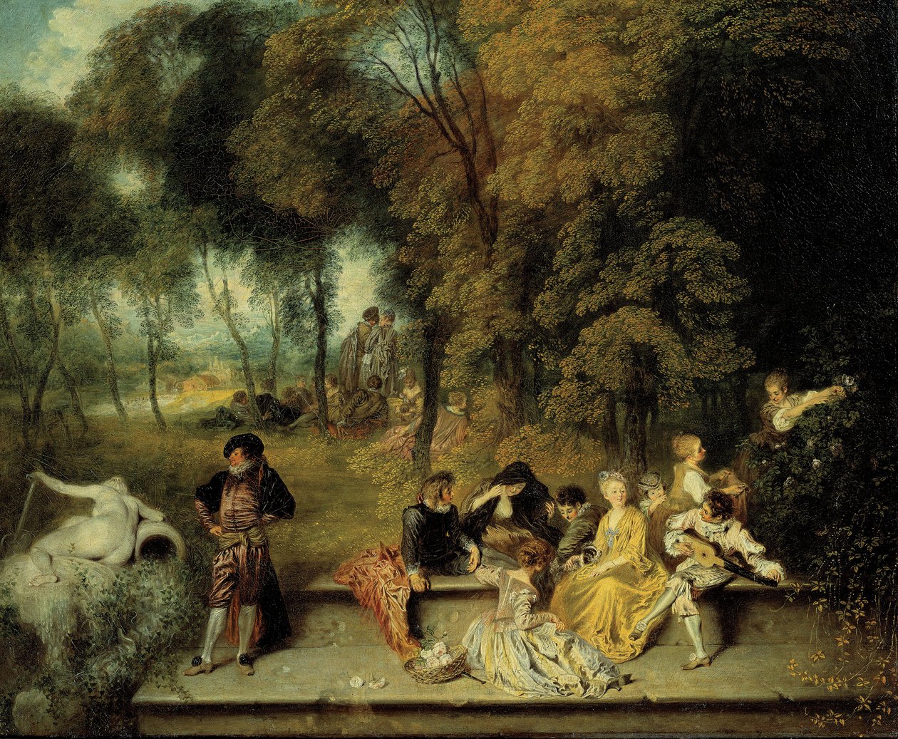 Pleasures of Love, n. 1718-1719 tekijältä Jean Antoine Watteau