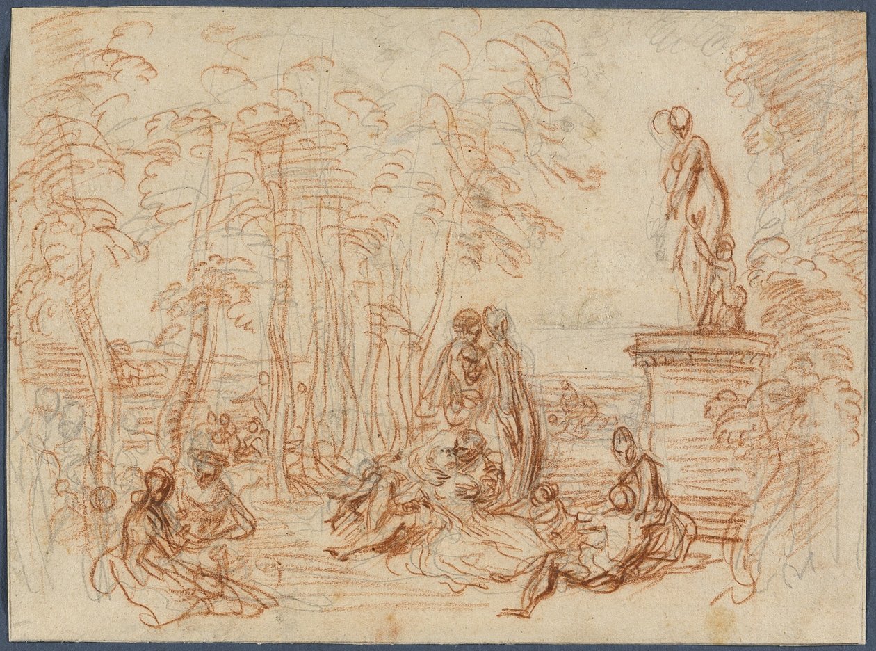 Tutkimus rakkauden juhlaa varten tekijältä Jean Antoine Watteau