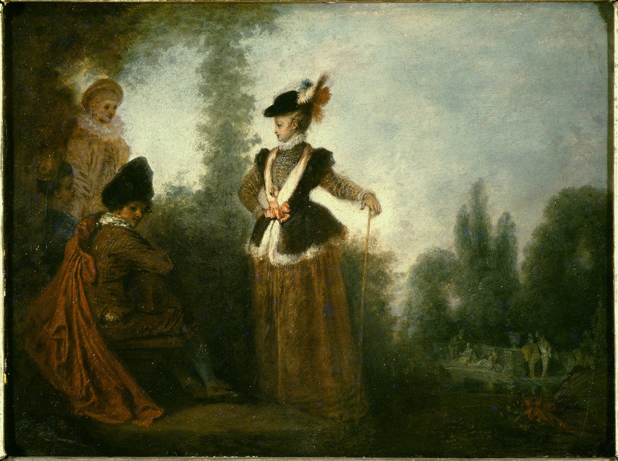 Seikkailija, n. 1712 tekijältä Jean Antoine Watteau