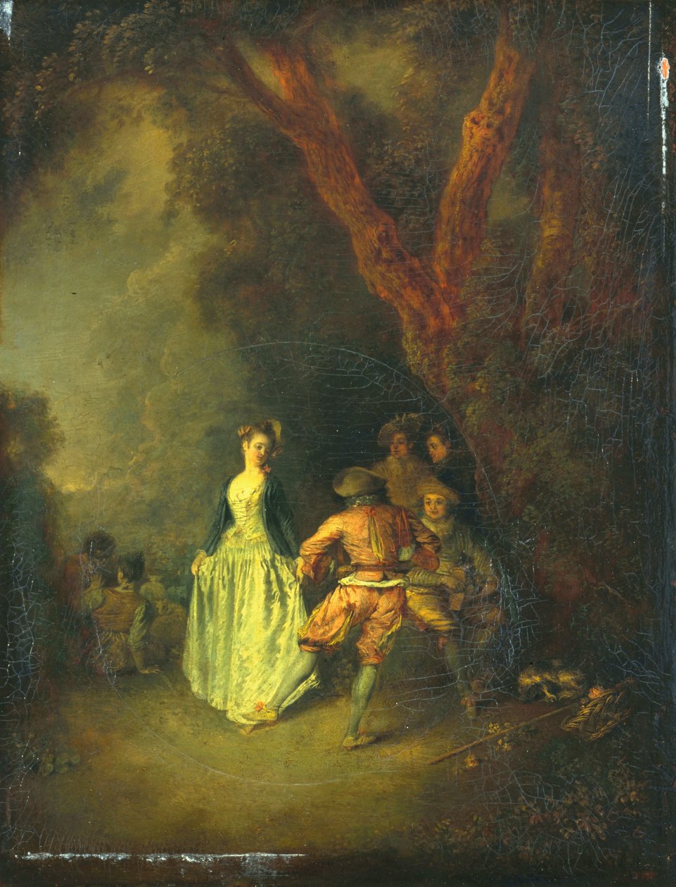 Country Dance, n. 1711 tekijältä Jean Antoine Watteau