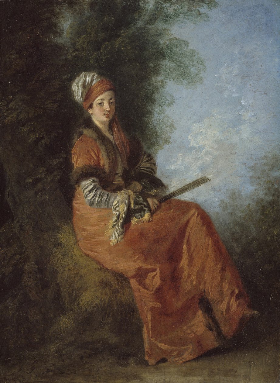 Unelmoija La Rêveuse, 171214. tekijältä Jean Antoine Watteau