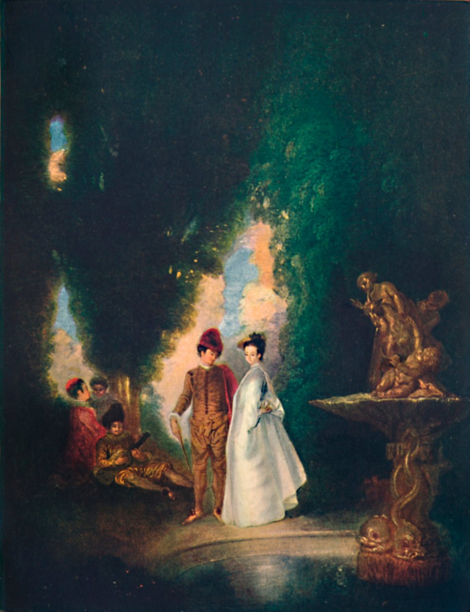 Suihkulähde, 1700-luku, 1911 tekijältä Jean Antoine Watteau