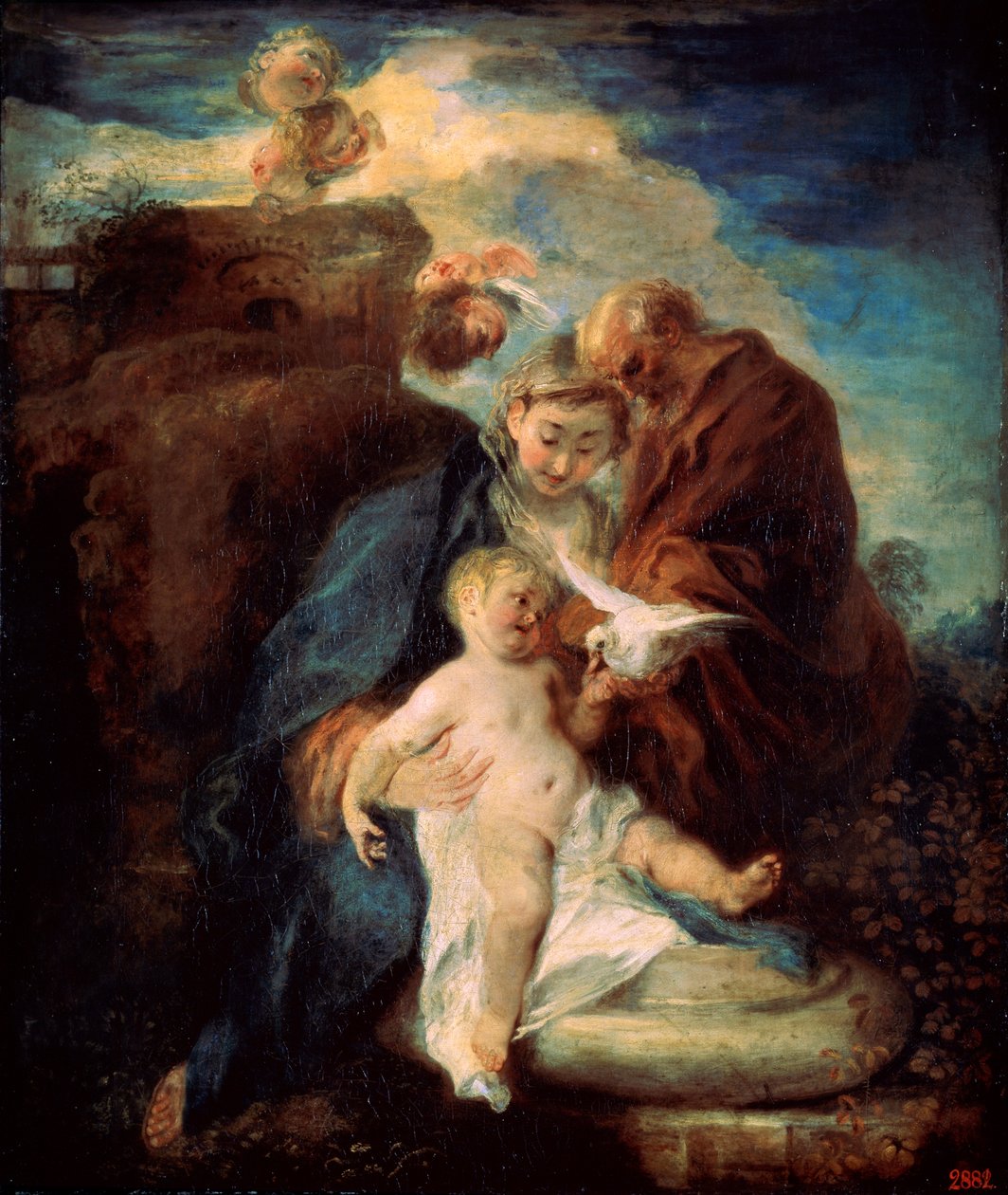 Pyhä perhe lepää lennossa Egyptiin, 1719. tekijältä Jean Antoine Watteau