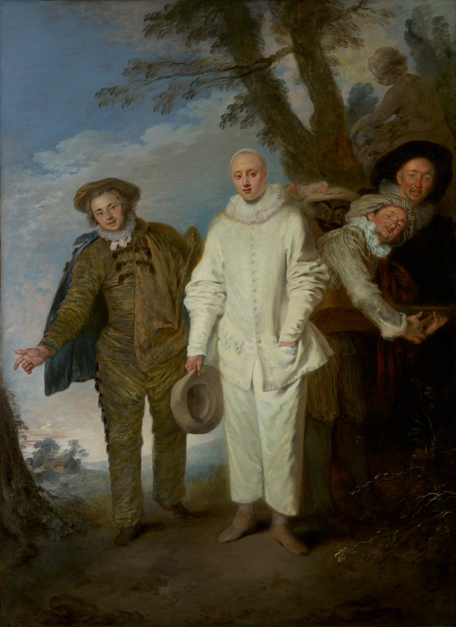 Italialaiset komedialaiset, n.1720 tekijältä Jean Antoine Watteau