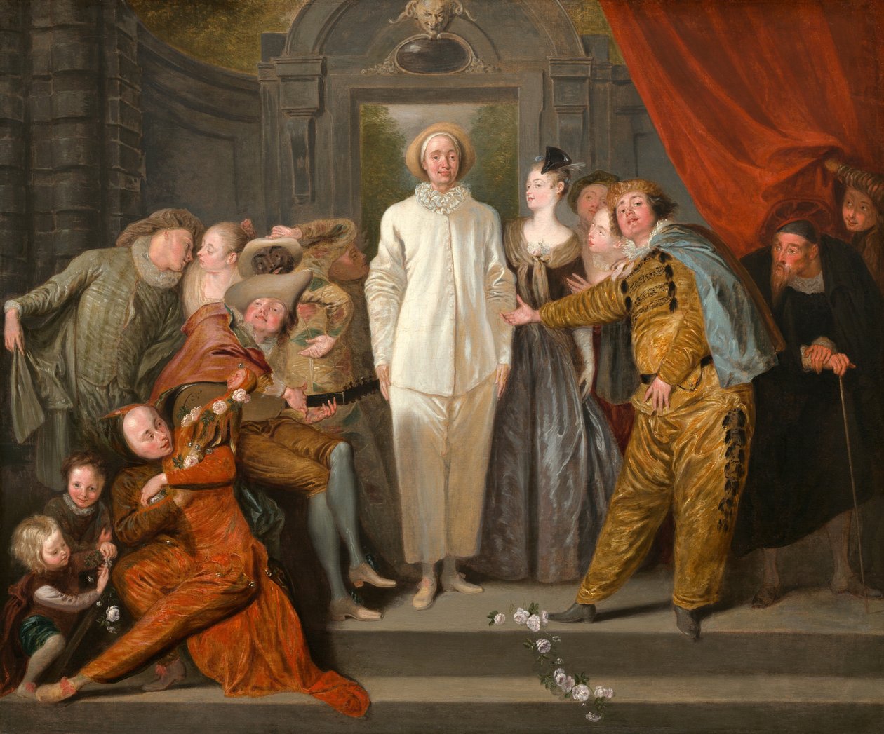 Italian koomikot, luultavasti 1720. tekijältä Jean Antoine Watteau