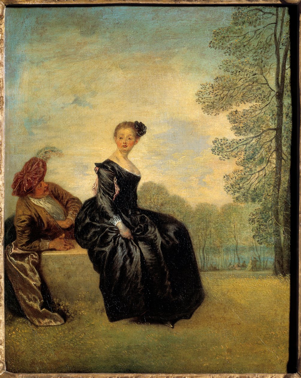 Puddy. Jean Antoine Watteaun (1684-1721) maalaus tekijältä Jean Antoine Watteau