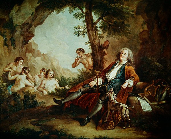 Antoine de la Roquen muotokuva tekijältä Jean Antoine Watteau