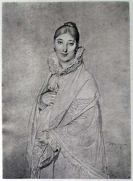 Naisen muotokuva tekijältä Jean Auguste Dominique (after) Ingres