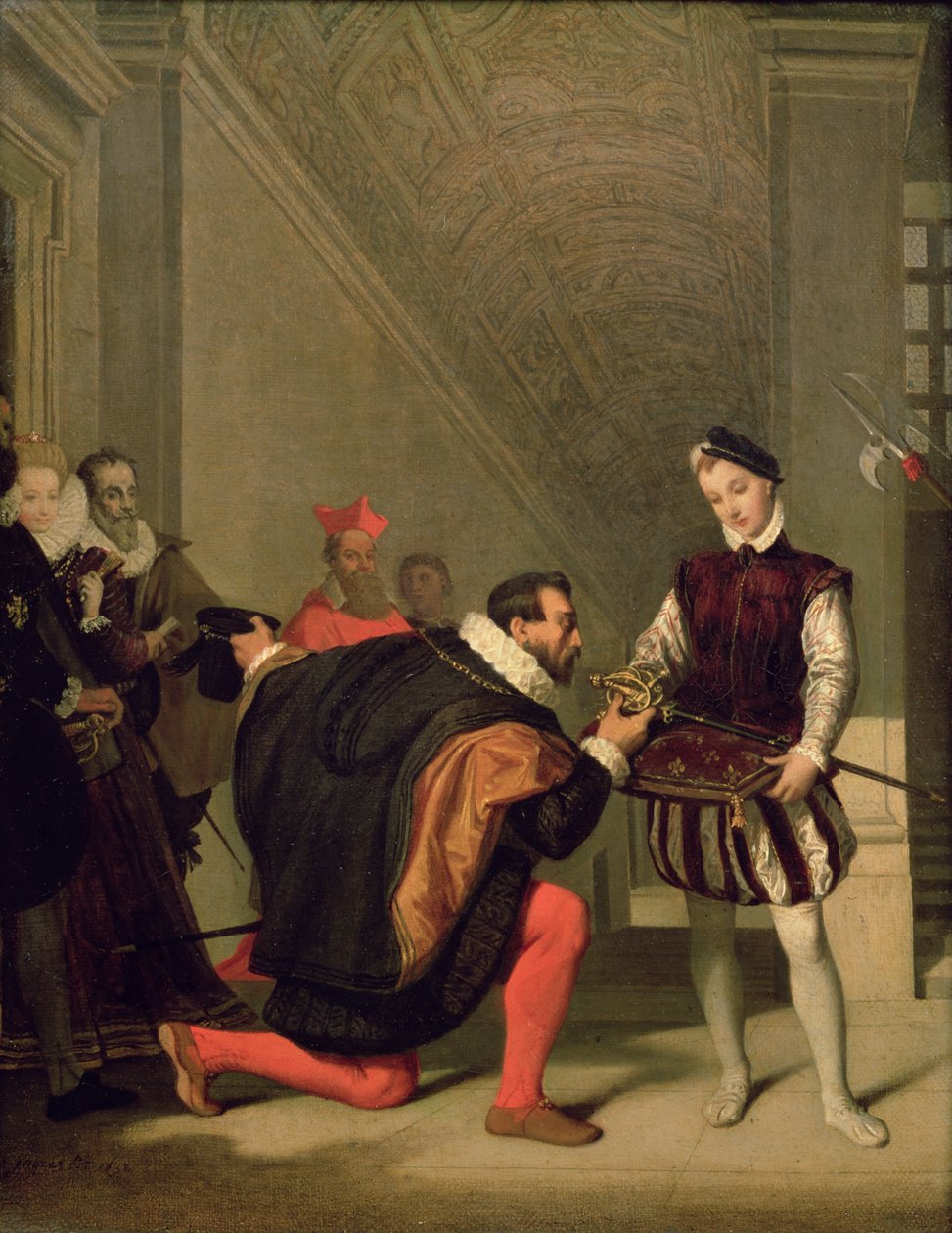 Don Pedro de Toledo (1484-1553) Suutelee Henrik IV:n miekkaa (1553-1610) 1819 tekijältä Jean Auguste Dominique Ingres