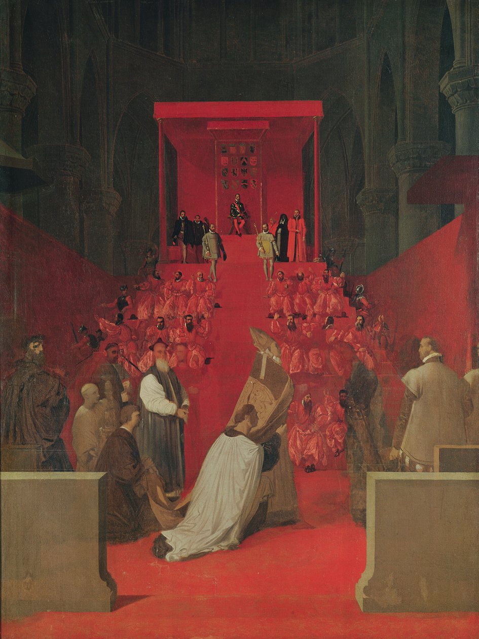Fernando Alvarez de Toledo (1508-82) Alban kolmas herttua St. Gudulen katedraalissa, 1815 tekijältä Jean Auguste Dominique Ingres
