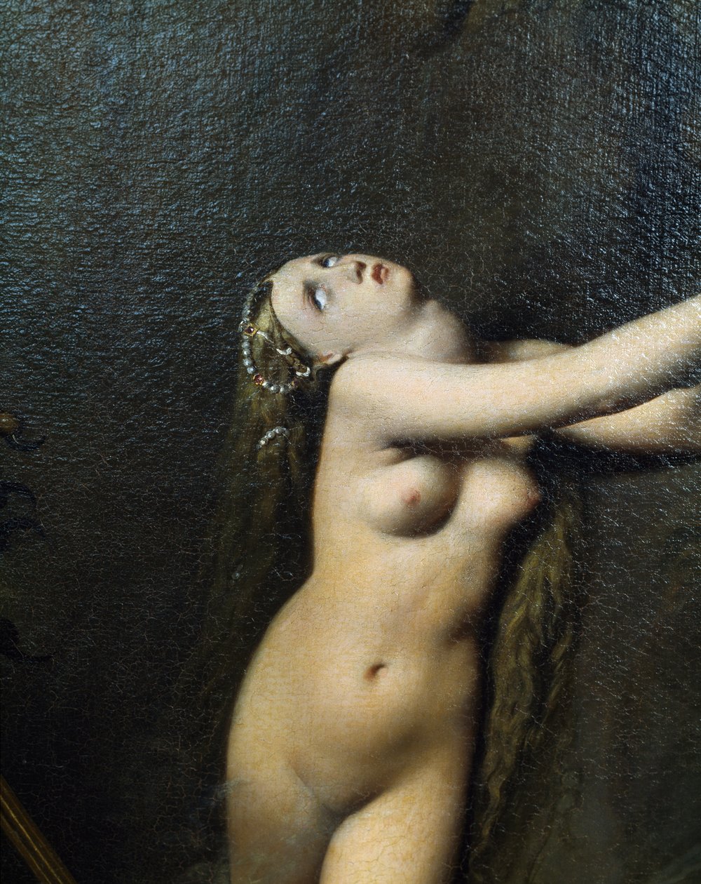 Figuuri Angelica, yksityiskohta Roger free Angelica tekijältä Jean Auguste Dominique Ingres