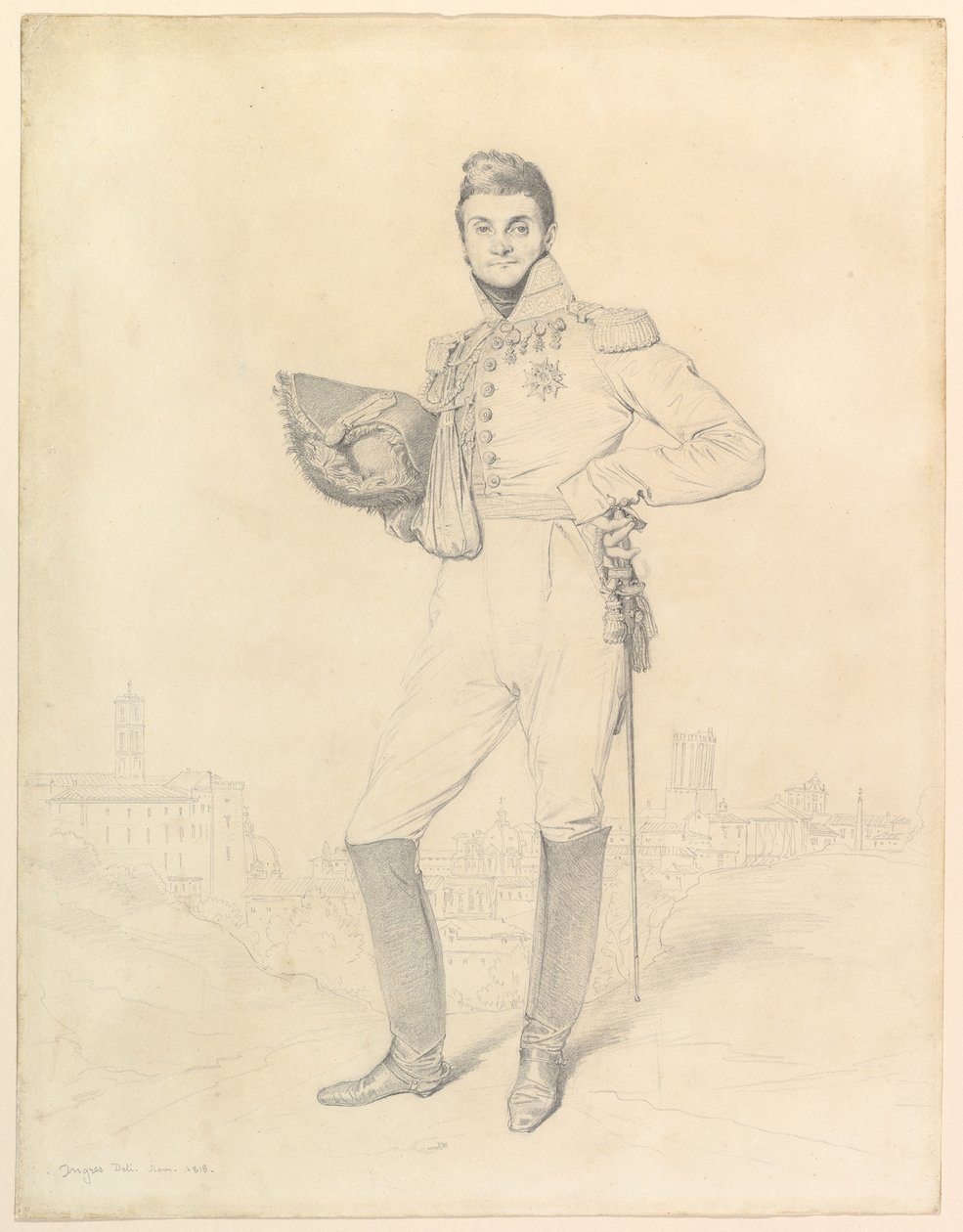 Kenraali Louis-Étienne Dulong de Rosnay tekijältä Jean Auguste Dominique Ingres